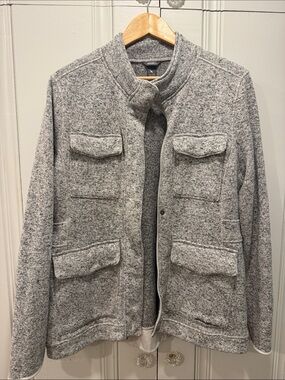 Women’s Gray Fleece Heather Utility Jacket